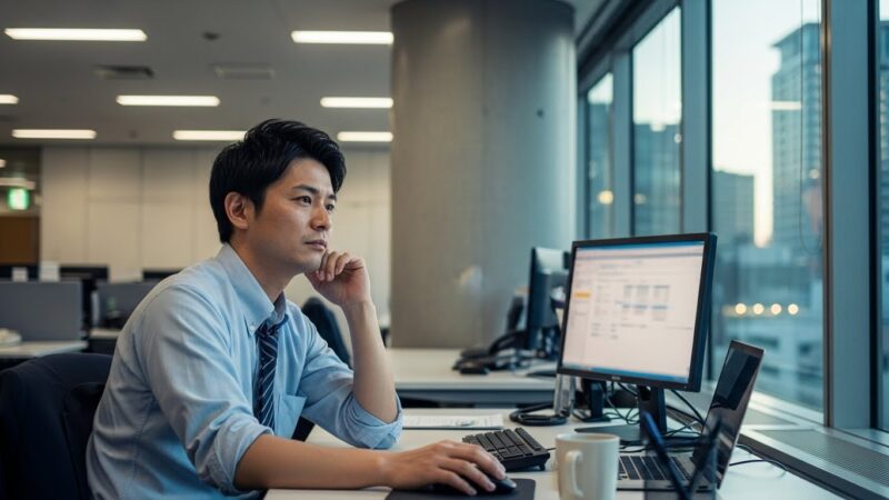 30代で仕事や将来に不安を感じて立ち止まる日本人会社員