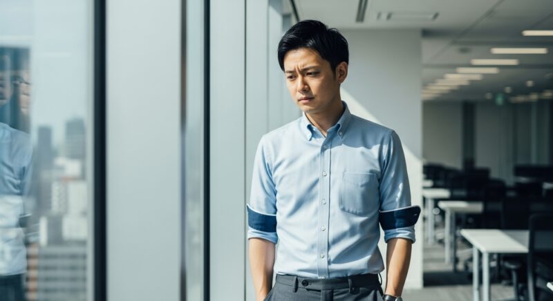 30代で異業種・未経験転職を考えながら将来を見つめる男性