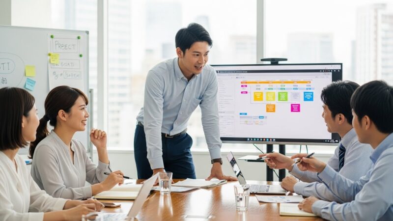 ポータブルスキルを活かして職場で活躍する30代日本人男性