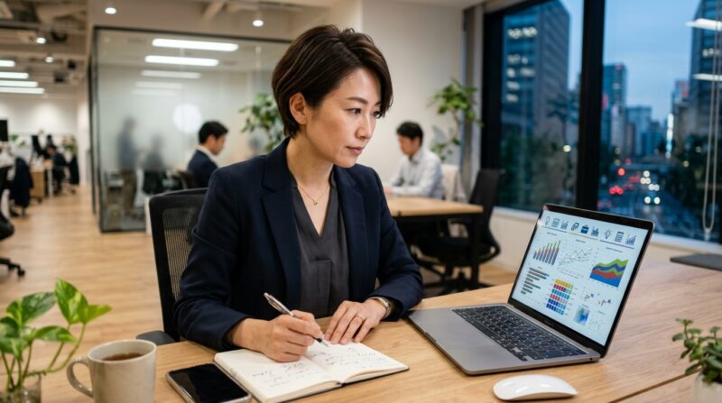 40代転職で年収維持や年収アップを考えるビジネスパーソンのイメージ