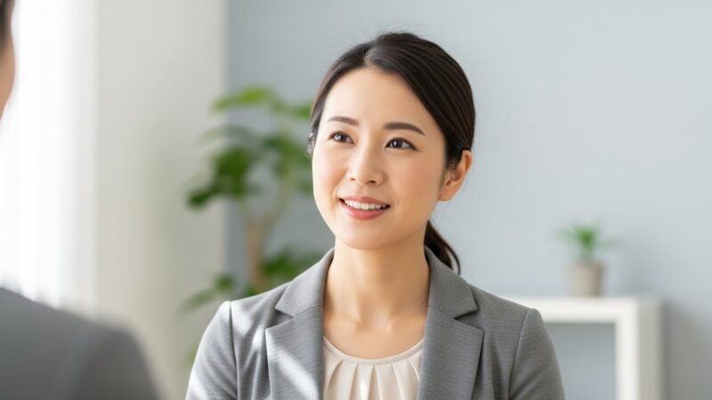 求職者の話を丁寧に聞くキャリアアドバイザーの相談風景