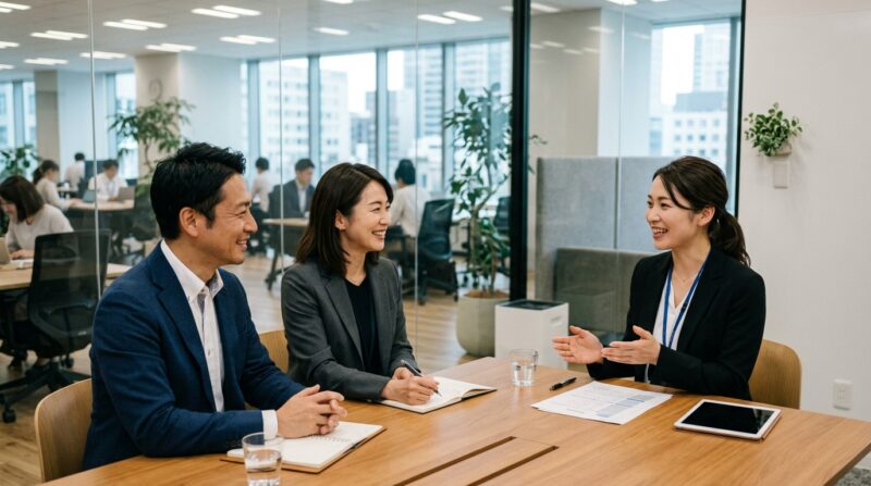 40代転職で転職エージェントに相談するビジネスパーソンのイメージ